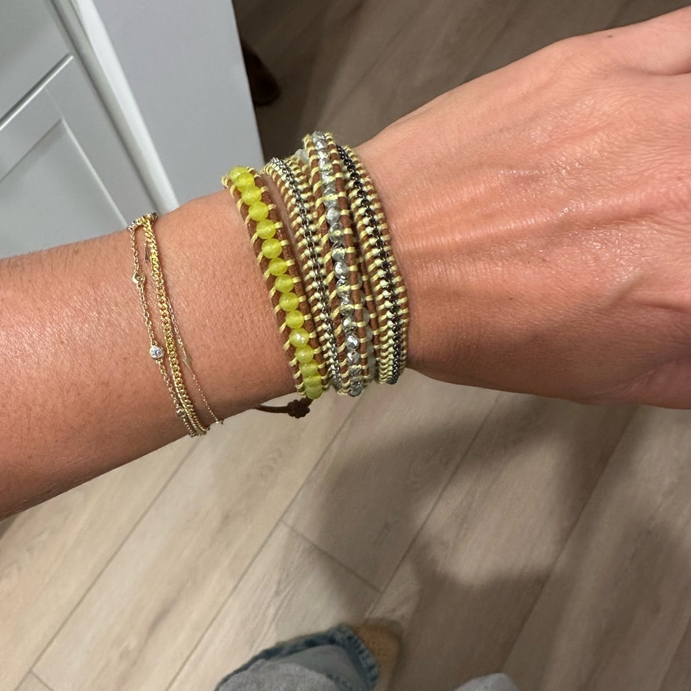 Chan Luu Gold and Yellow Bracelet Set